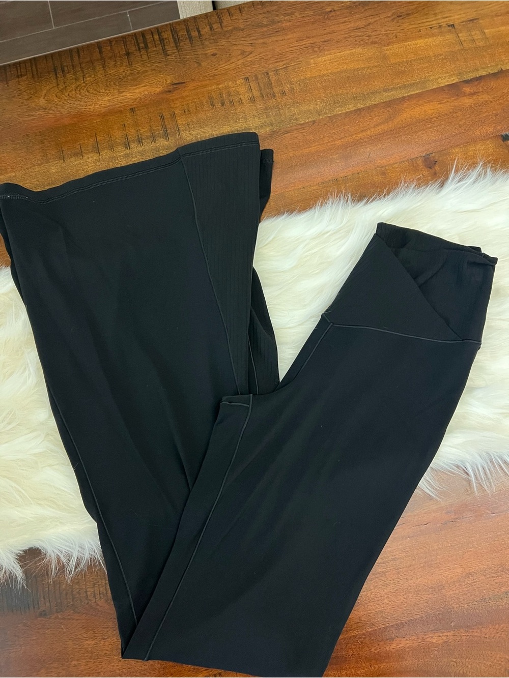 OFFLINE By Aerie Real Me Super Flare Leggings Black High Rise Large Long